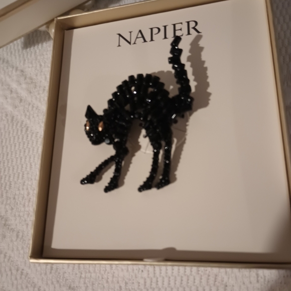 Napier Black Cat Brooch 🐈⬛ Halloween Pin - Picture 5 of 14